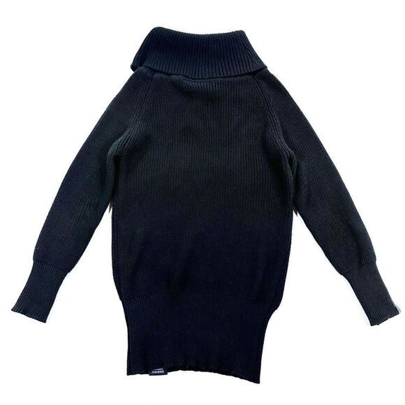 Killstar black ribbed knit chunky turtleneck sweater S - Picture 1 of 12